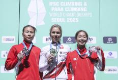 （体育）攀岩——世锦赛：中国选手获得速度赛亞(yà)军、季军