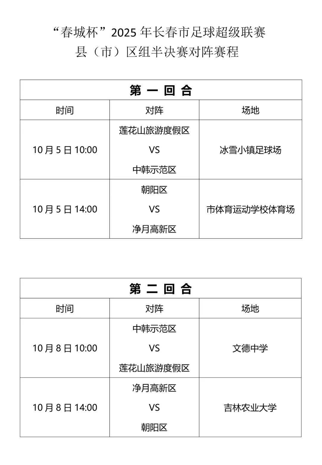 “春城杯”半决赛赛事预告