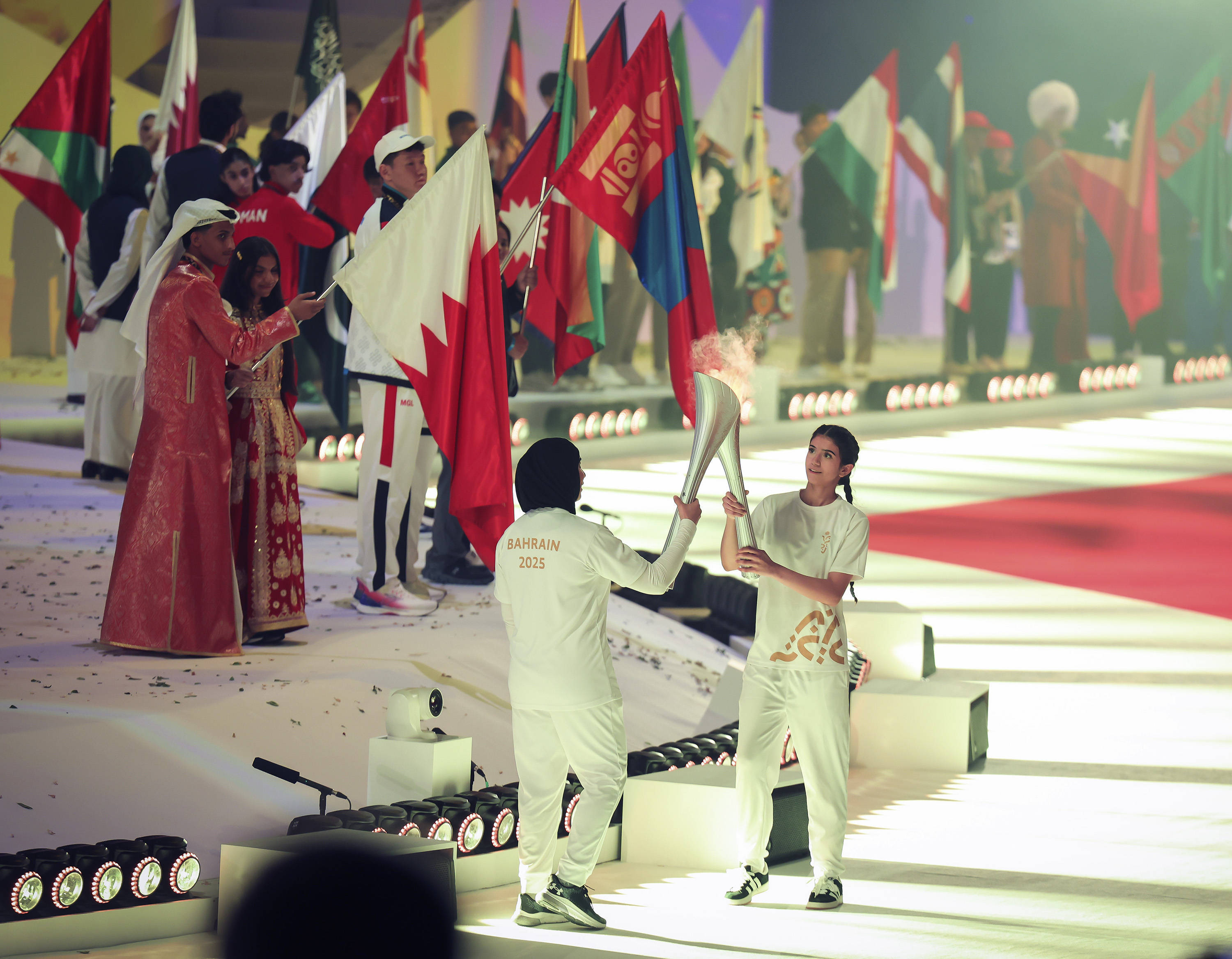 （躰(tǐ)育）第三届亚洲青年运动会在巴林开幕